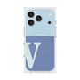 Premium Square Case with MagSafe［ Original - initial two tone - V blue ］
