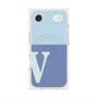 Premium Square Case with MagSafe［ Original - initial two tone - V blue ］