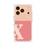 Premium Square Case with MagSafe［ Original - initial two tone - X pink ］