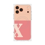 Premium Square Case with MagSafe［ Original - initial two tone - X pink ］