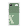 Premium Square Case with MagSafe［ Original - initial two tone - X green ］