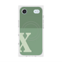 Premium Square Case with MagSafe［ Original - initial two tone - X green ］