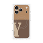 Premium Square Case with MagSafe［ Original - initial two tone - Y brown ］