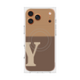 Premium Square Case with MagSafe［ Original - initial two tone - Y brown ］