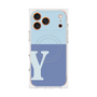 Premium Square Case with MagSafe［ Original - initial two tone - Y blue ］