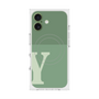 Premium Square Case with MagSafe［ Original - initial two tone - Y green ］
