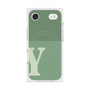 Premium Square Case with MagSafe［ Original - initial two tone - Y green ］