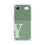 Premium Square Case with MagSafe［ Original - initial two tone - Y green ］