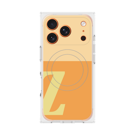 Premium Square Case with MagSafe［ Original - initial two tone - Z orange ］