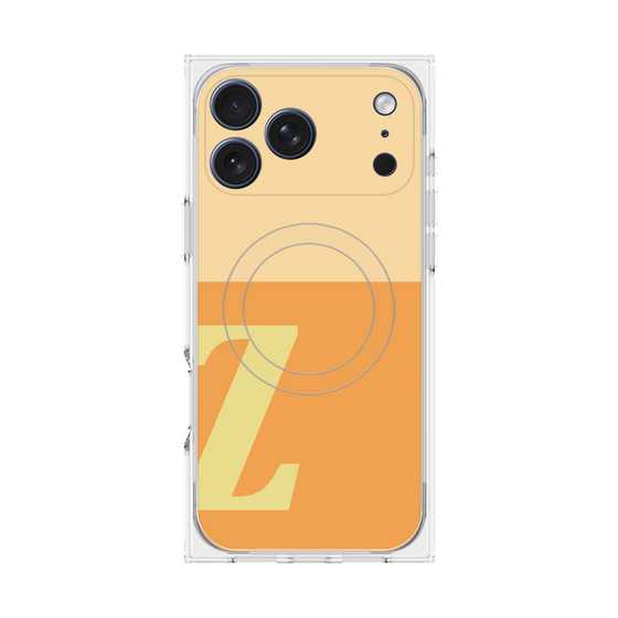 Premium Square Case with MagSafe［ Original - initial two tone - Z orange ］