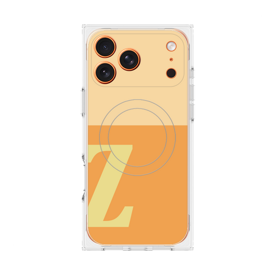 Premium Square Case with MagSafe［ Original - initial two tone - Z orange ］