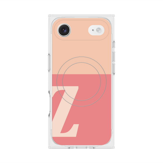 Premium Square Case with MagSafe［ Original - initial two tone - Z pink ］