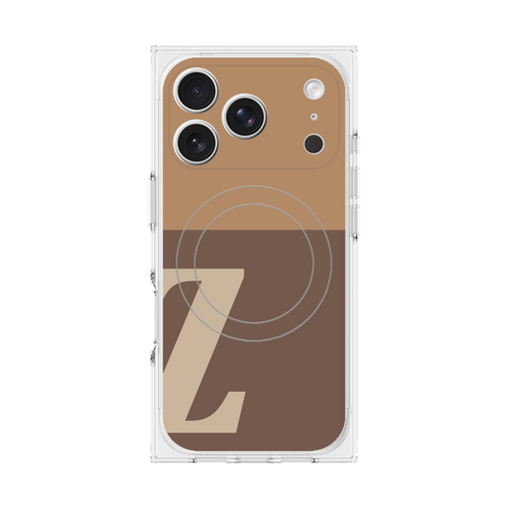 Premium Square Case with MagSafe［ Original - initial two tone - Z brown ］