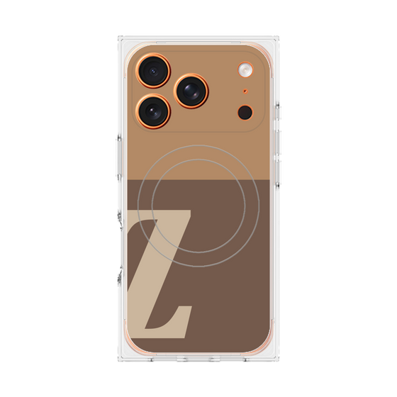 Premium Square Case with MagSafe［ Original - initial two tone - Z brown ］