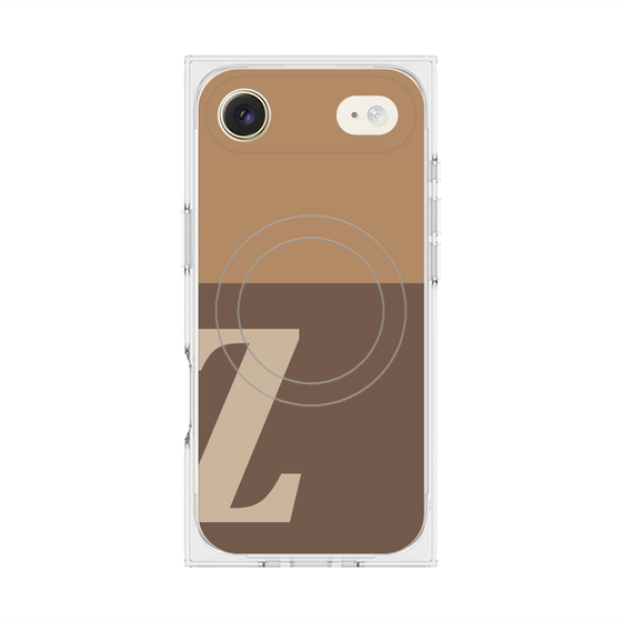 Premium Square Case with MagSafe［ Original - initial two tone - Z brown ］