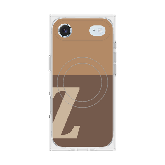 Premium Square Case with MagSafe［ Original - initial two tone - Z brown ］