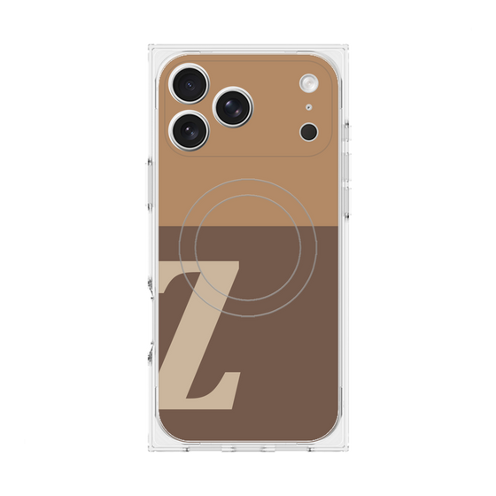Premium Square Case with MagSafe［ Original - initial two tone - Z brown ］