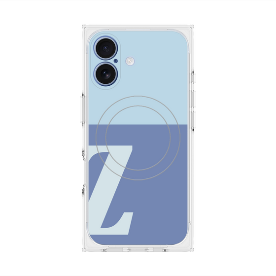 Premium Square Case with MagSafe［ Original - initial two tone - Z blue ］