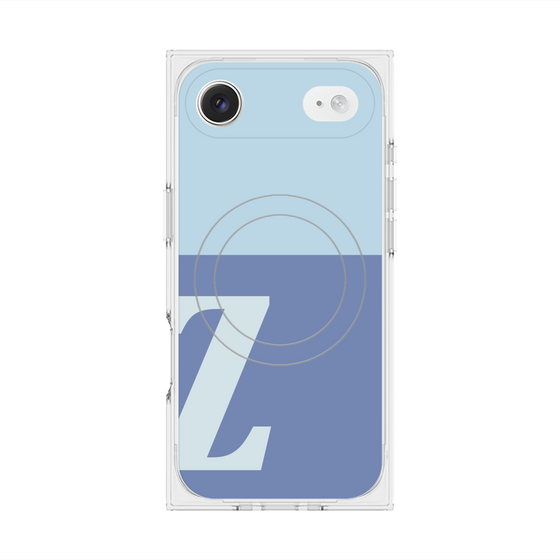 Premium Square Case with MagSafe［ Original - initial two tone - Z blue ］