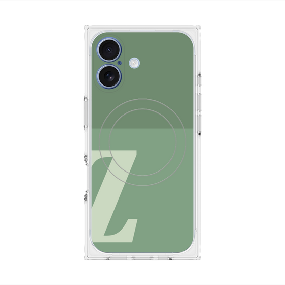 Premium Square Case with MagSafe［ Original - initial two tone - Z green ］