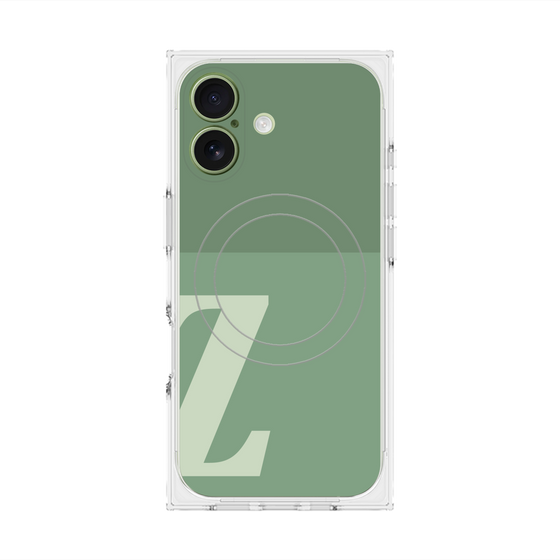 Premium Square Case with MagSafe［ Original - initial two tone - Z green ］