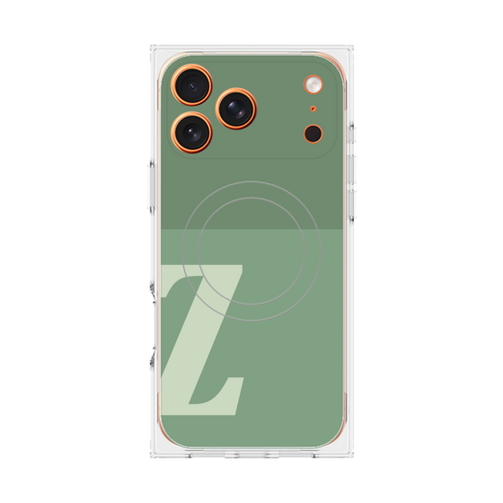 Premium Square Case with MagSafe［ Original - initial two tone - Z green ］