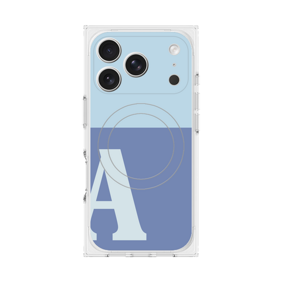 Premium Square Case with MagSafe［ Original - initial two tone - A blue ］