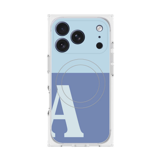 Premium Square Case with MagSafe［ Original - initial two tone - A blue ］