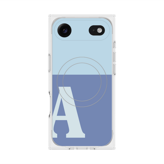 Premium Square Case with MagSafe［ Original - initial two tone - A blue ］