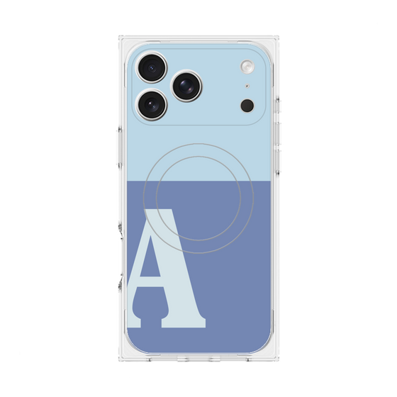 Premium Square Case with MagSafe［ Original - initial two tone - A blue ］