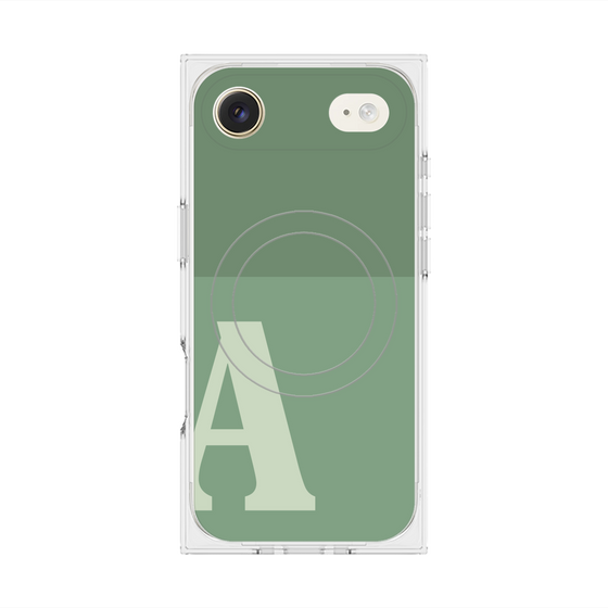 Premium Square Case with MagSafe［ Original - initial two tone - A green ］