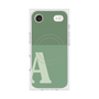 Premium Square Case with MagSafe［ Original - initial two tone - A green ］
