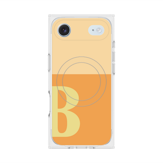 Premium Square Case with MagSafe［ Original - initial two tone - B orange ］