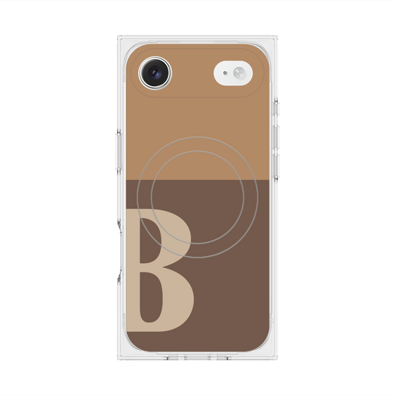 Premium Square Case with MagSafe［ Original - initial two tone - B brown ］
