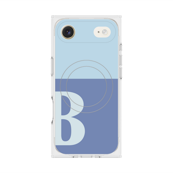 Premium Square Case with MagSafe［ Original - initial two tone - B blue ］