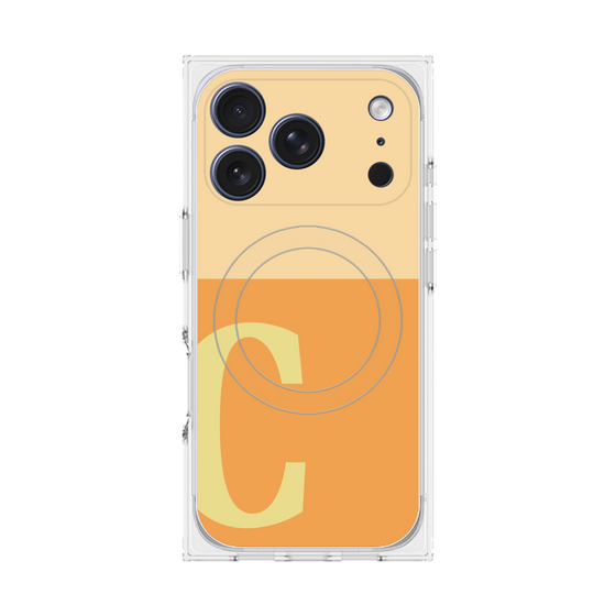 Premium Square Case with MagSafe［ Original - initial two tone - C orange ］
