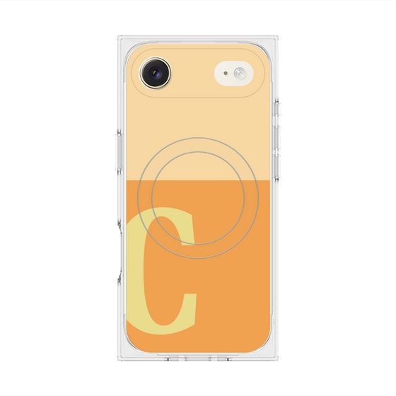 Premium Square Case with MagSafe［ Original - initial two tone - C orange ］