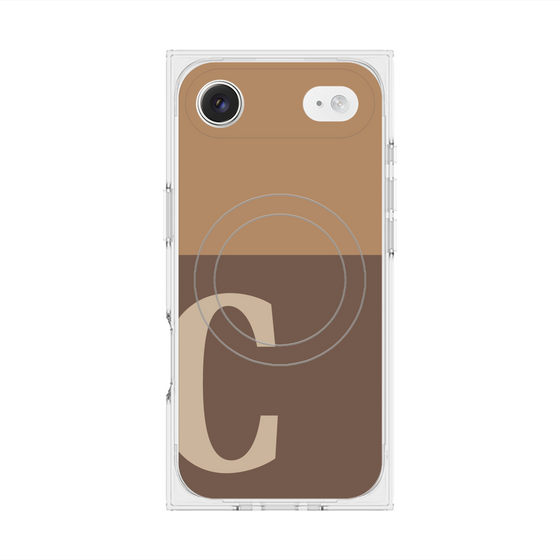 Premium Square Case with MagSafe［ Original - initial two tone - C brown ］