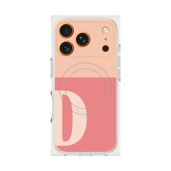 Premium Square Case with MagSafe［ Original - initial two tone - D pink ］