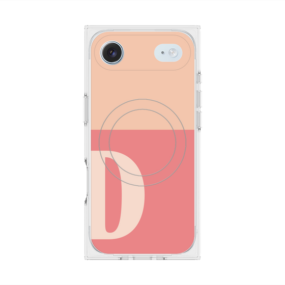 Premium Square Case with MagSafe［ Original - initial two tone - D pink ］