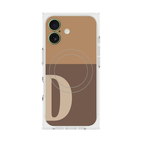 Premium Square Case with MagSafe［ Original - initial two tone - D brown ］