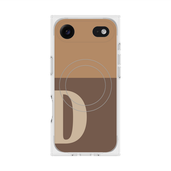 Premium Square Case with MagSafe［ Original - initial two tone - D brown ］
