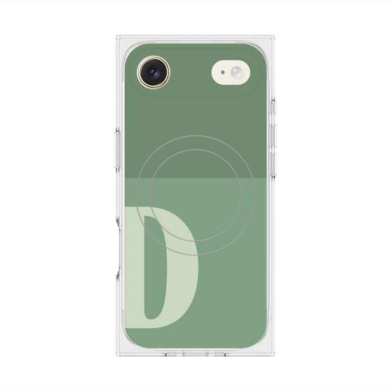 Premium Square Case with MagSafe［ Original - initial two tone - D green ］