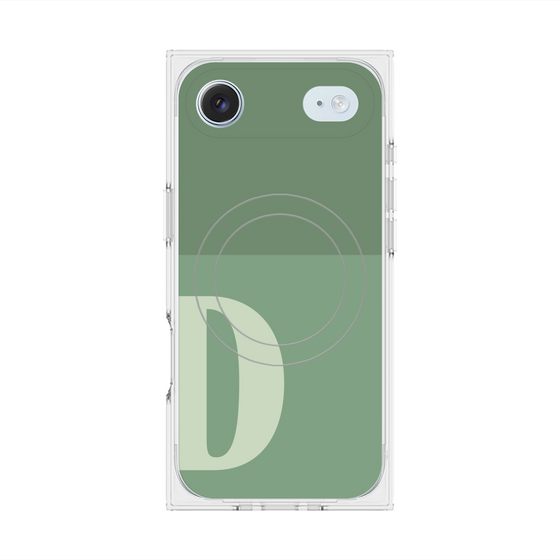 Premium Square Case with MagSafe［ Original - initial two tone - D green ］