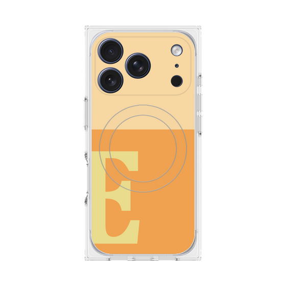 Premium Square Case with MagSafe［ Original - initial two tone - E orange ］