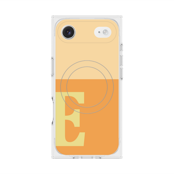 Premium Square Case with MagSafe［ Original - initial two tone - E orange ］