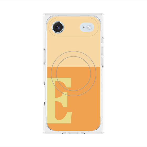 Premium Square Case with MagSafe［ Original - initial two tone - E orange ］