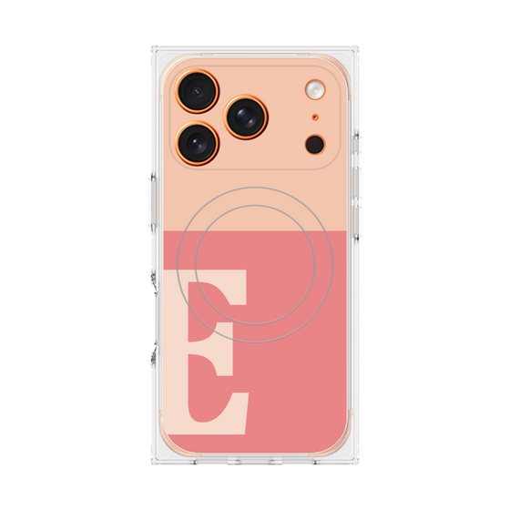 Premium Square Case with MagSafe［ Original - initial two tone - E pink ］