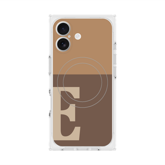 Premium Square Case with MagSafe［ Original - initial two tone - E brown ］