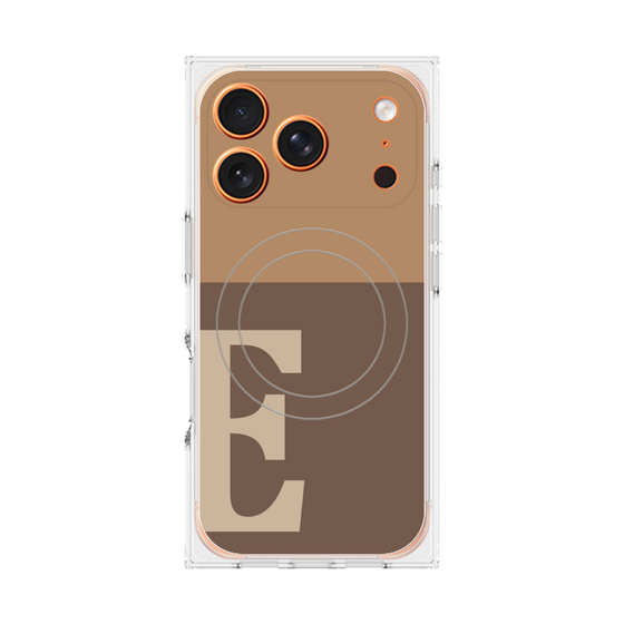 Premium Square Case with MagSafe［ Original - initial two tone - E brown ］